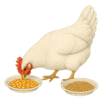 האכלה מפוצלת של מטילות ביצי מאכל