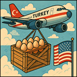 עלייה חדה ביבוא ביצים לארצות הברית בעקבות שפעת העופות